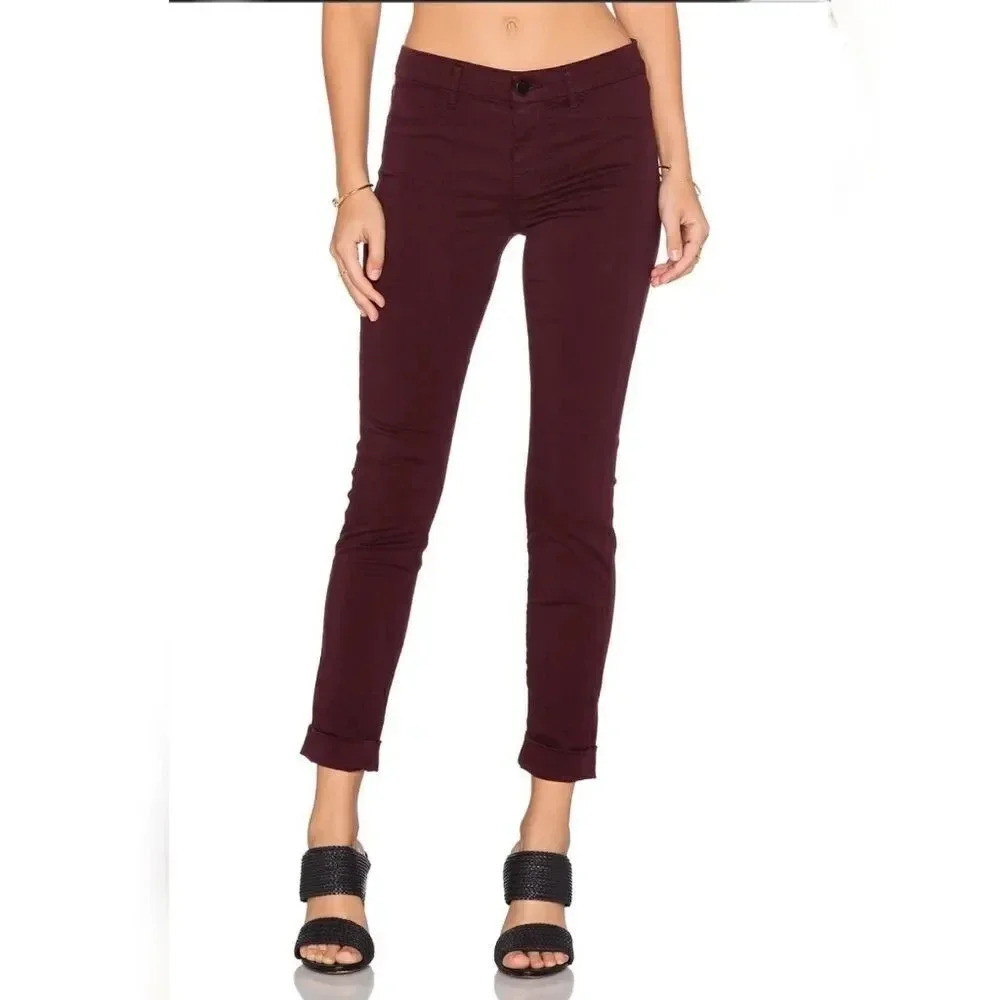 ❤️ J Brand ❤️| Anja Rolled Hem Jean's Deep Mulberry Sz 27